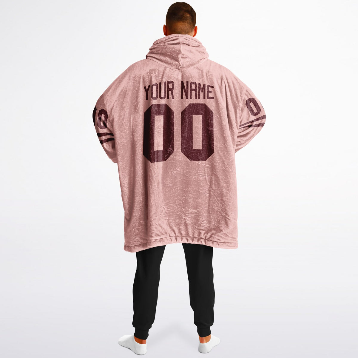 Burgundy & Blush Pink Superfan Reversible
