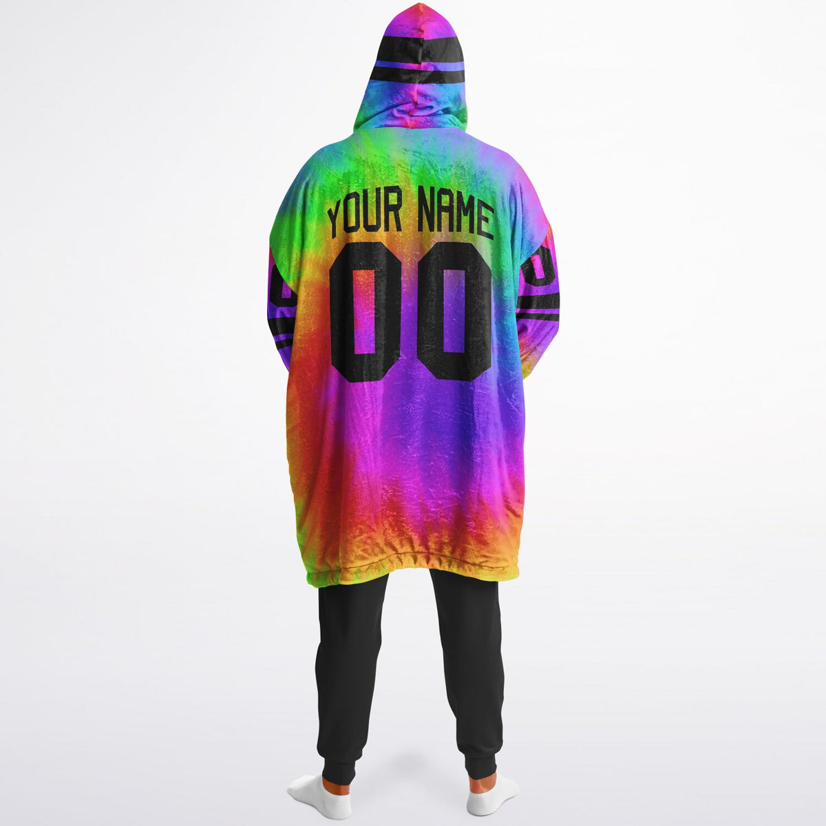 Tie Dye & Black Superfan Reversible