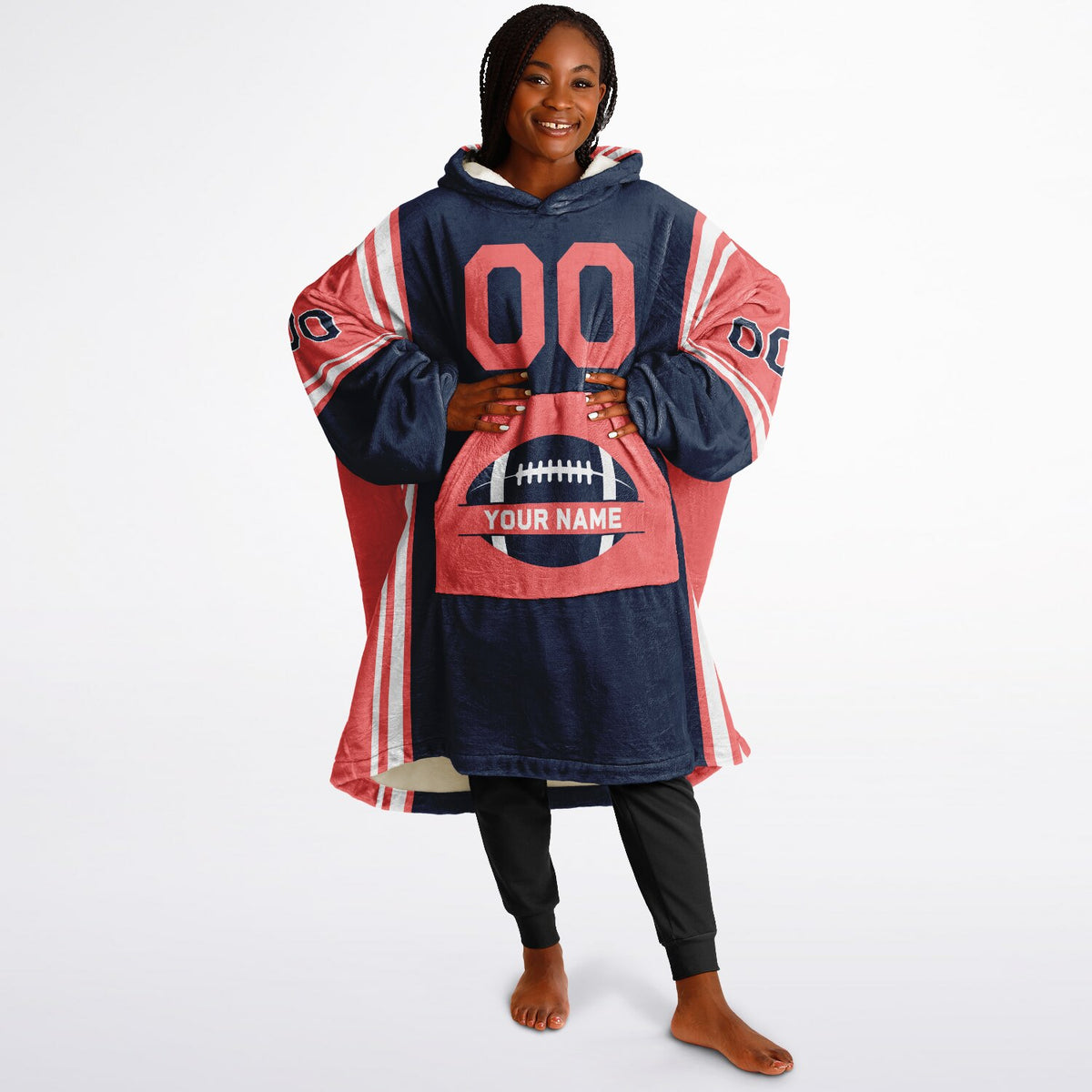 Navy Electric Coral White Bold