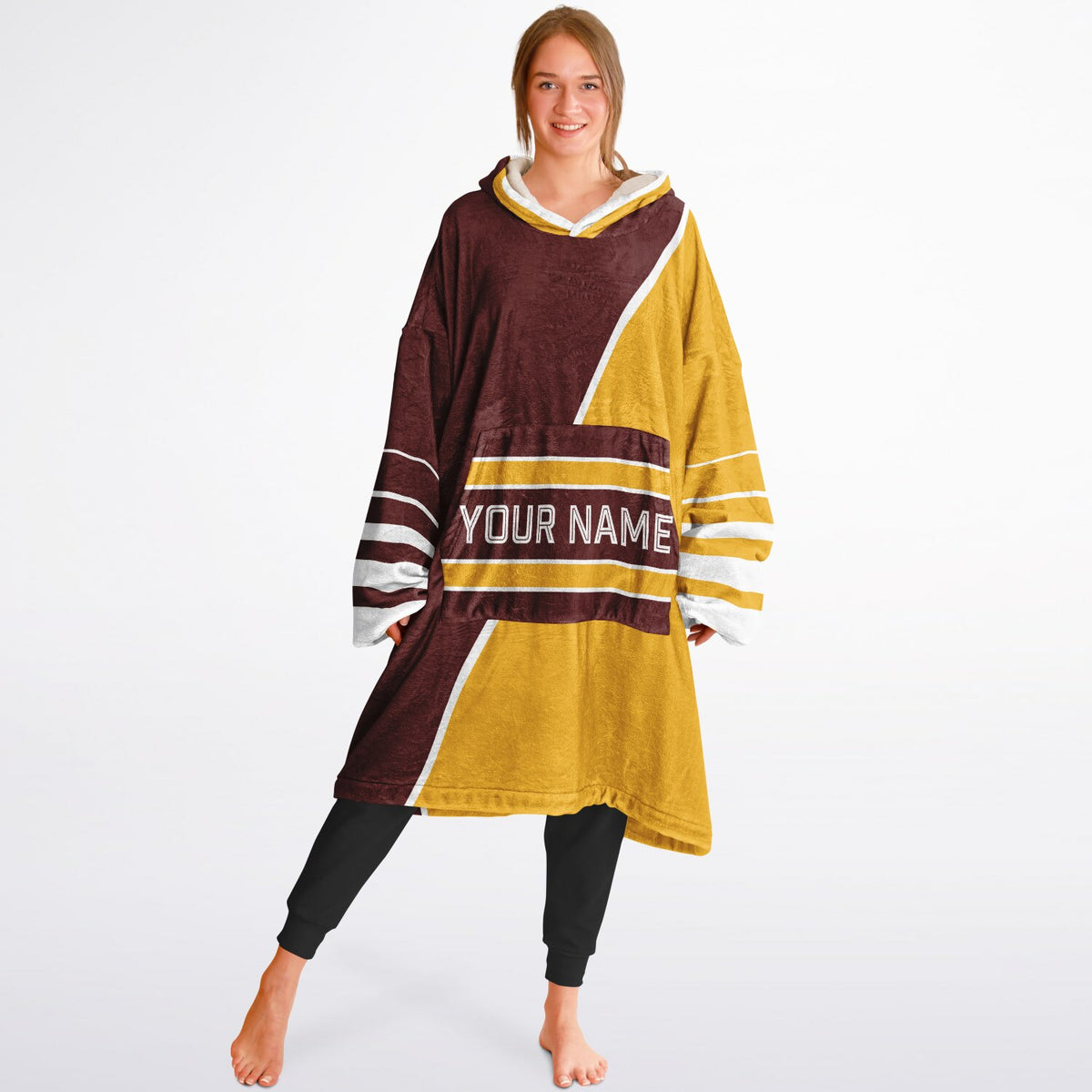 Burgundy Gold White Split Decision