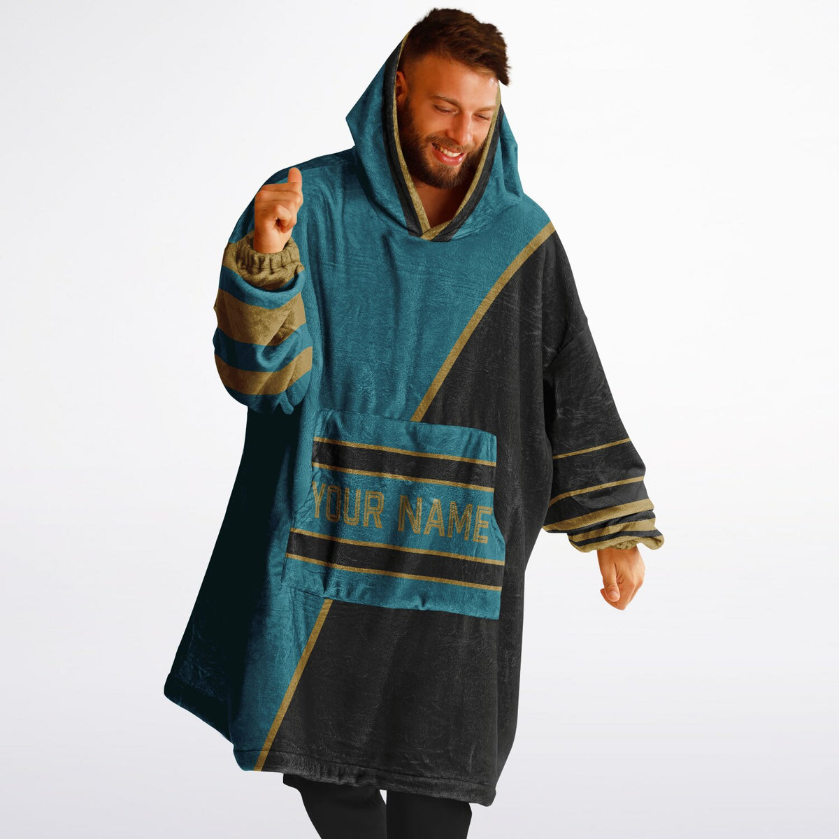 Teal Black Gold Split Decision
