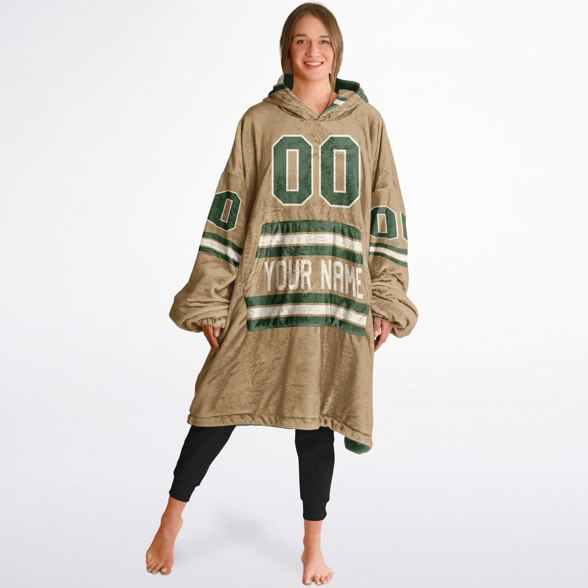 Forest Green Cream Camel Superfan Reversible