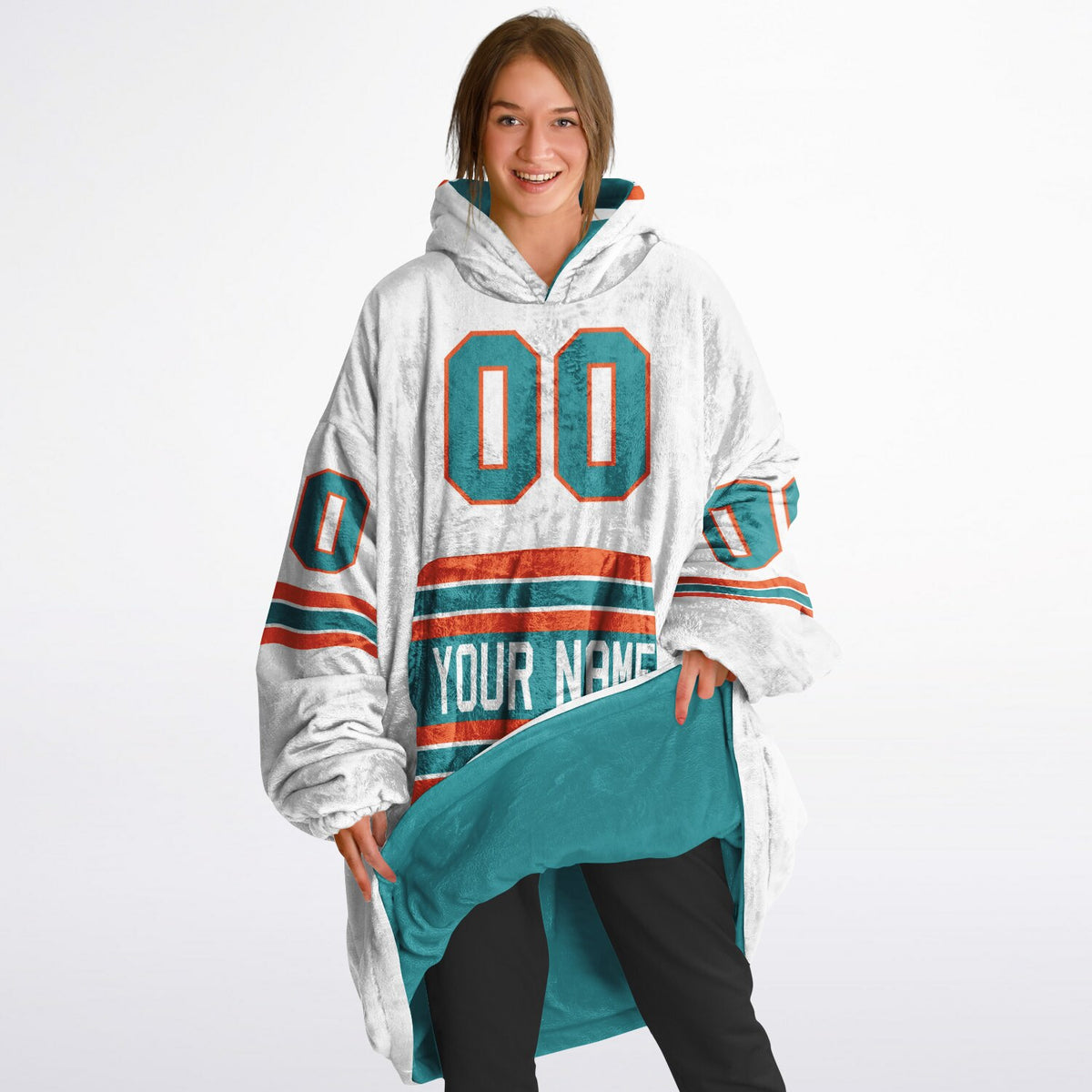 Aqua/Orange/White Superfan Reversible