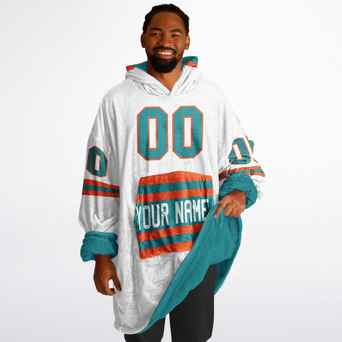 Aqua & Orange Superfan Reversible