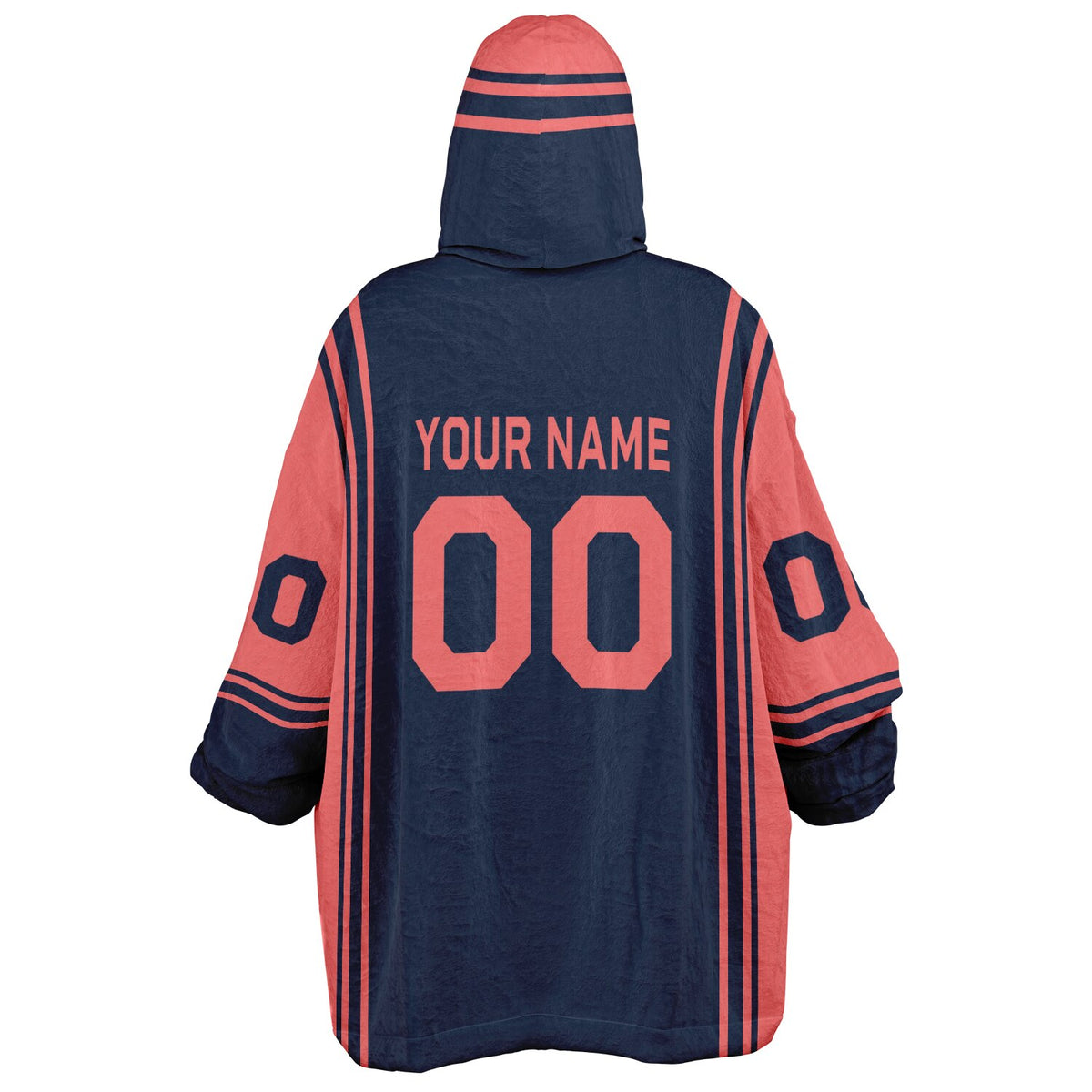 Navy & Electric Coral Bold