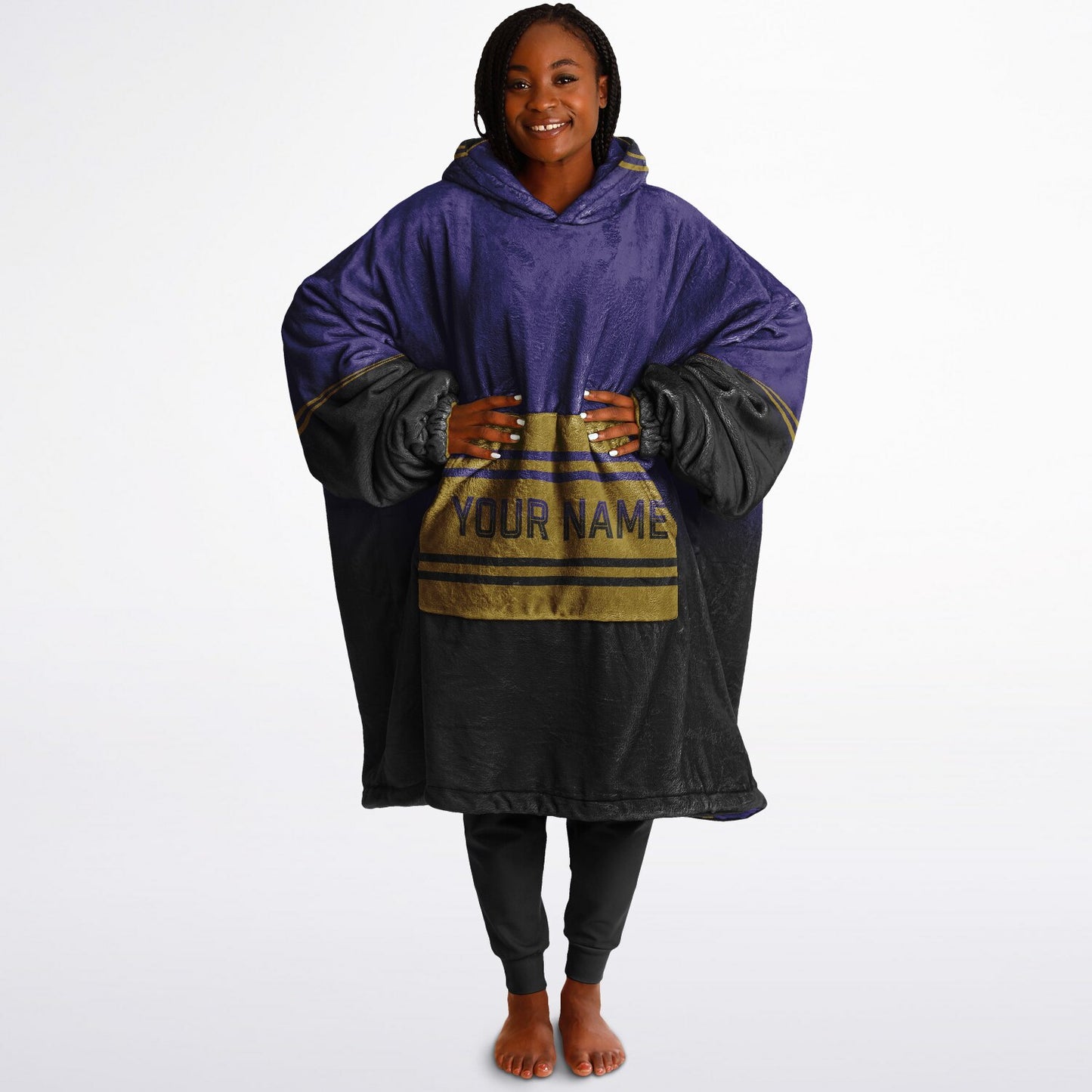 Purple/Black/Metallic Gold Everyday Reversible