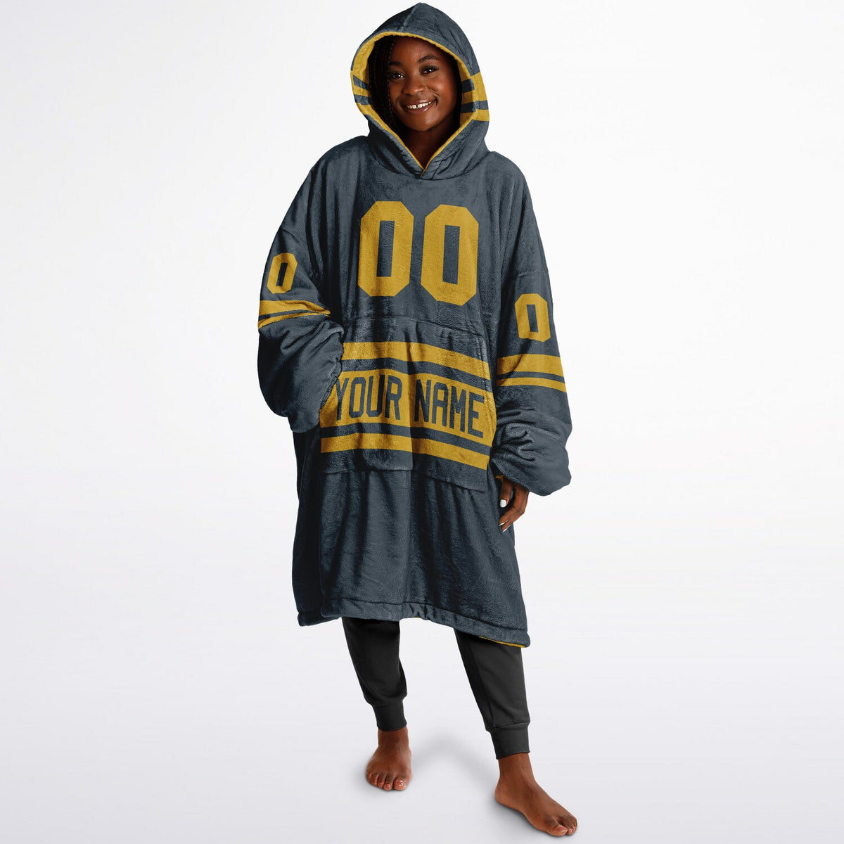 Charcoal & Mustard Superfan Reversible