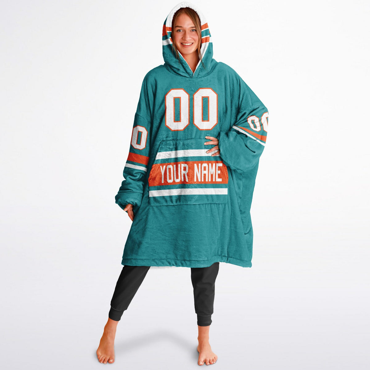 Aqua/Orange/White Superfan Reversible