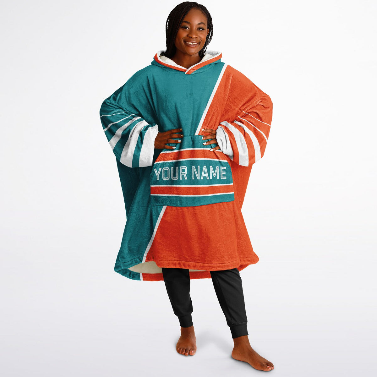 Teal Orange White Split Decision