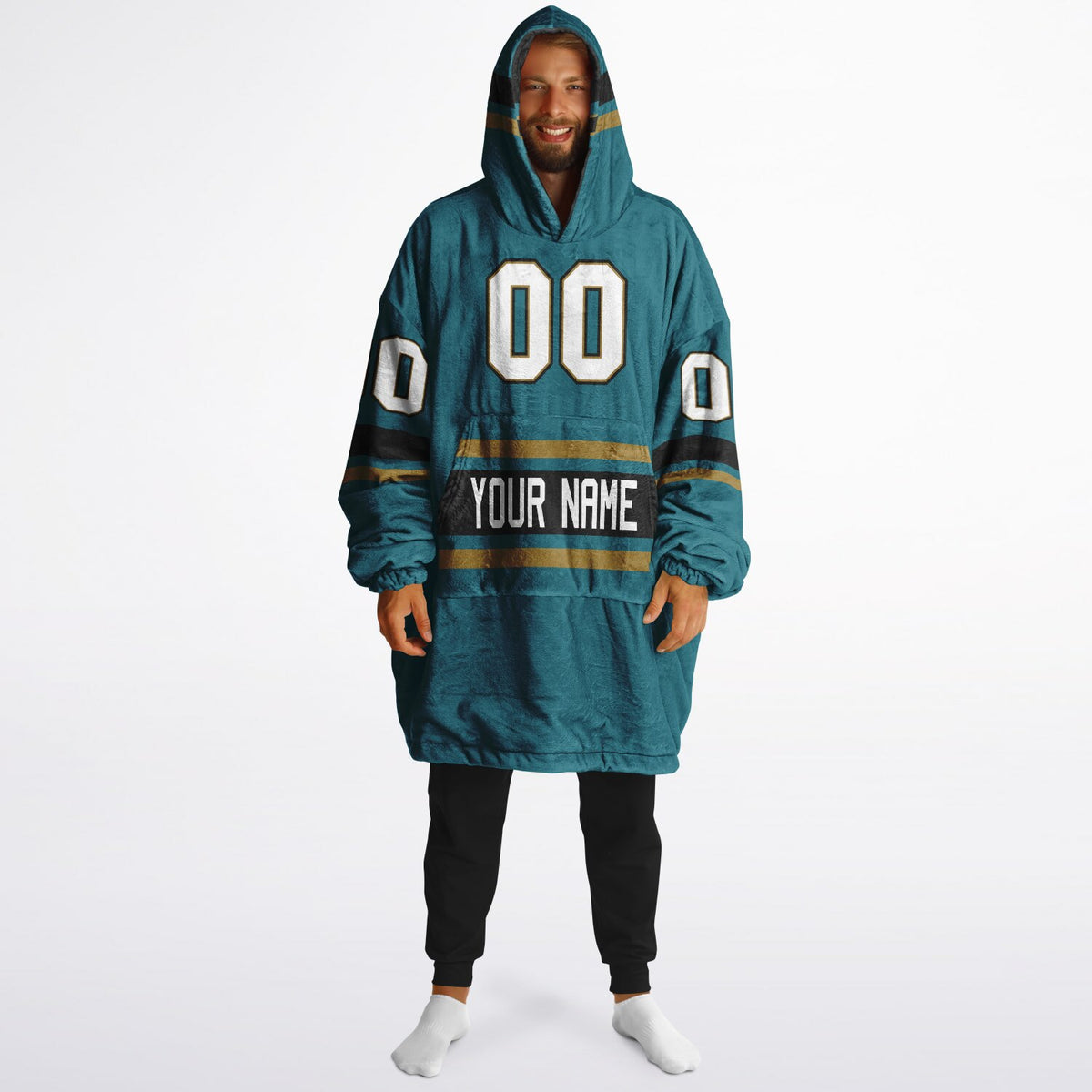 Teal/Black/Gold Superfan Reversible