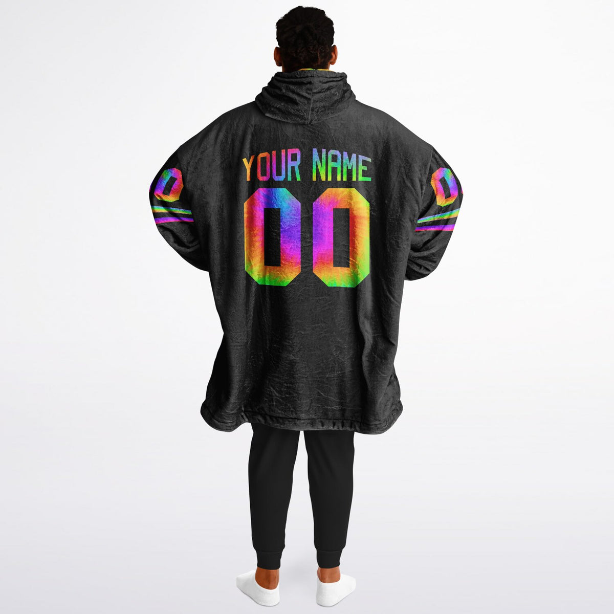 Tie Dye & Black Superfan Reversible