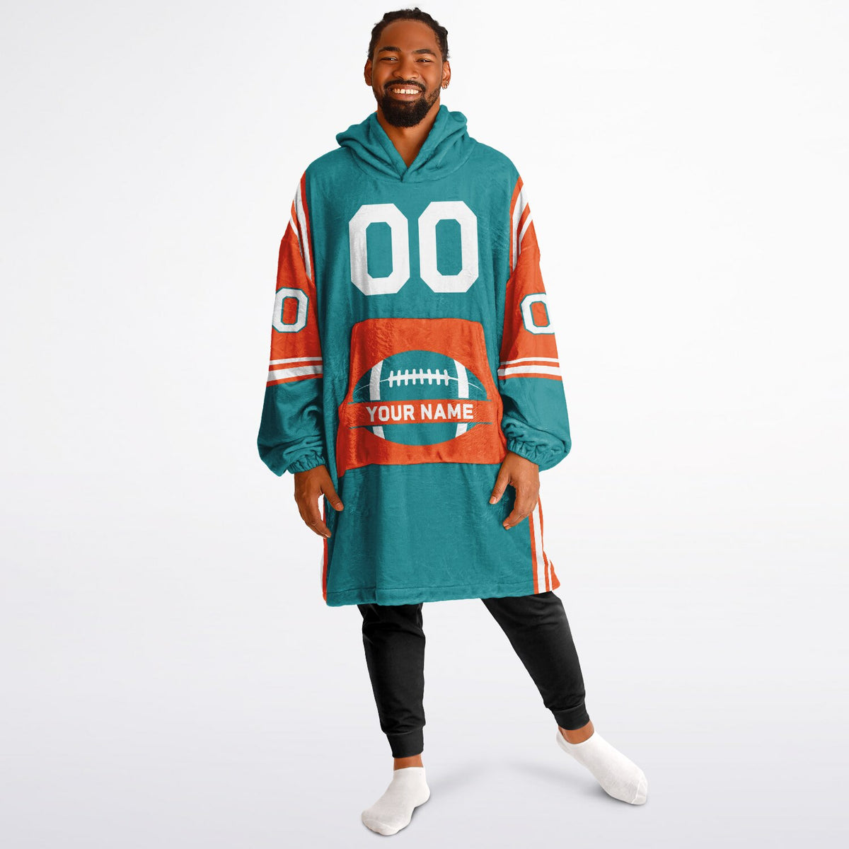 Teal/Orange/White Bold