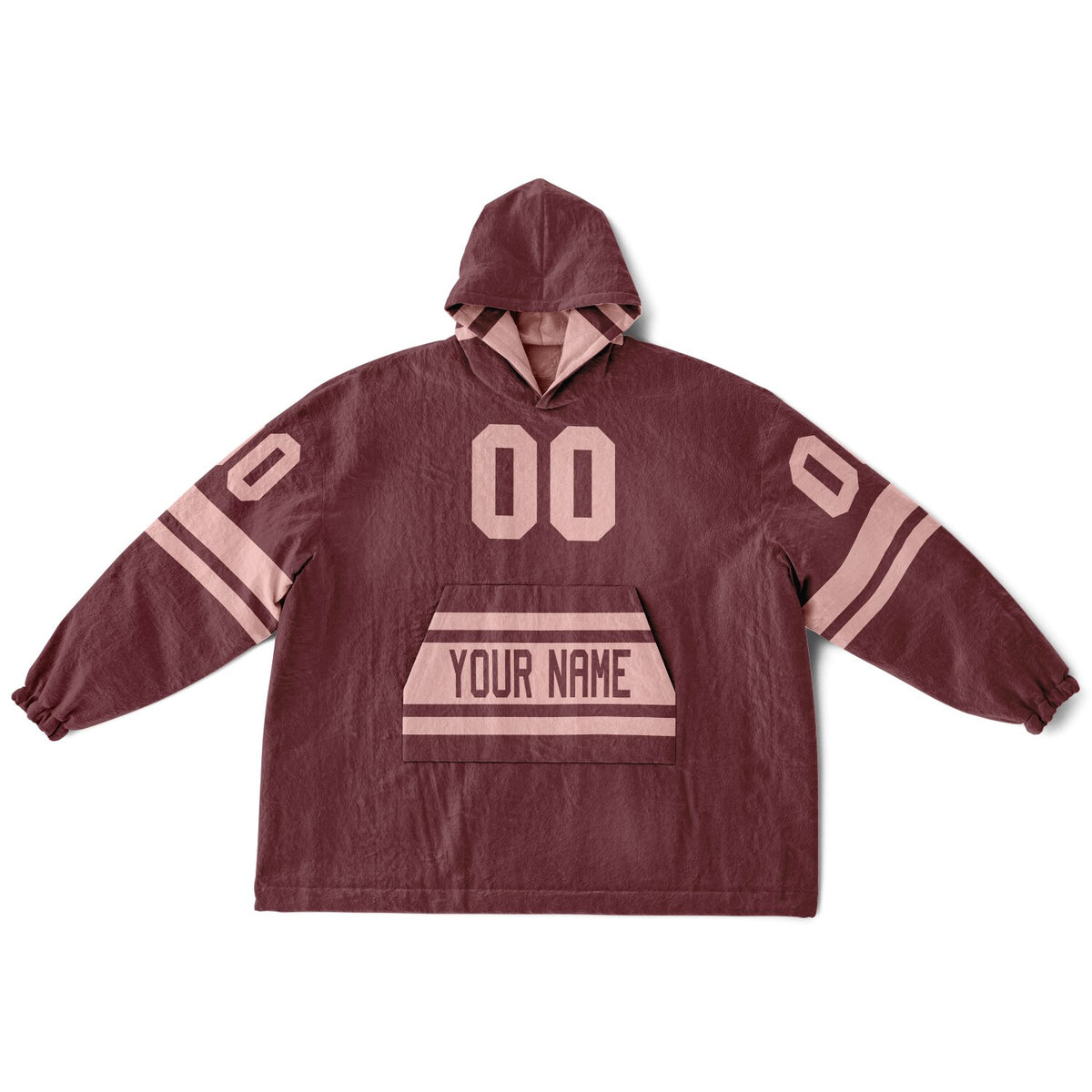 Burgundy & Blush Pink Superfan Reversible