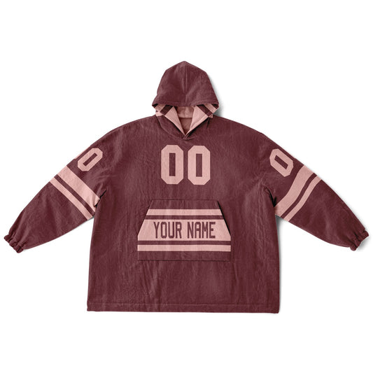 Burgundy & Blush Pink Superfan Reversible