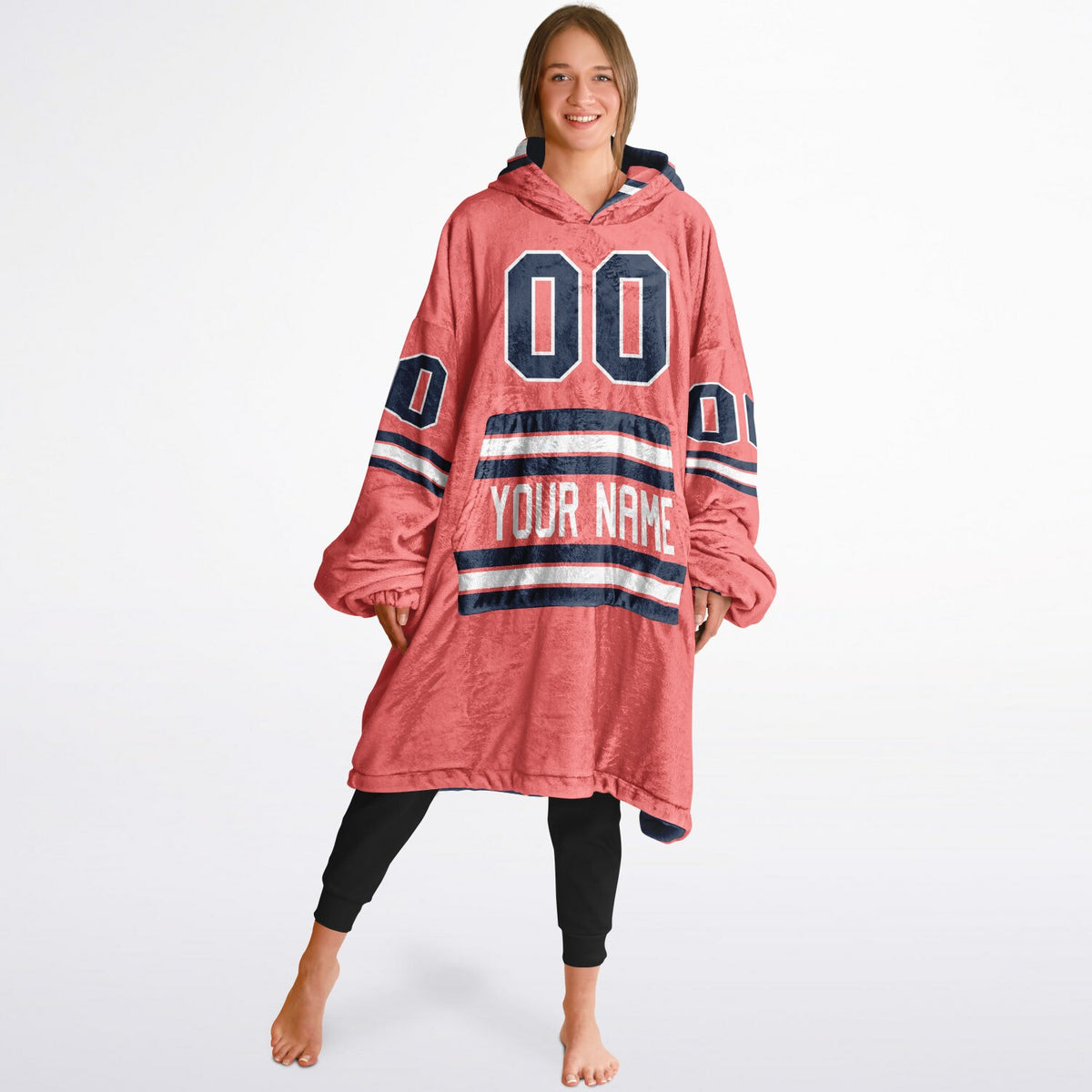 Navy Electric Coral White Superfan Reversible