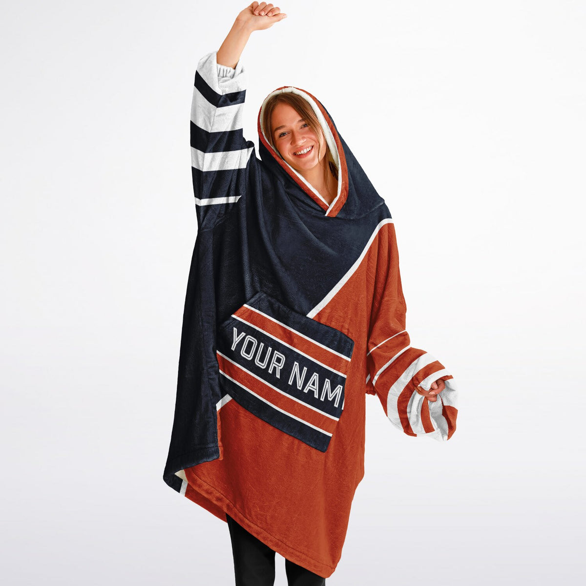 Navy Orange White Split Decision