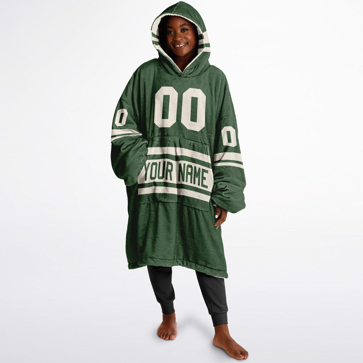 Forest Green & Cream Superfan Reversible