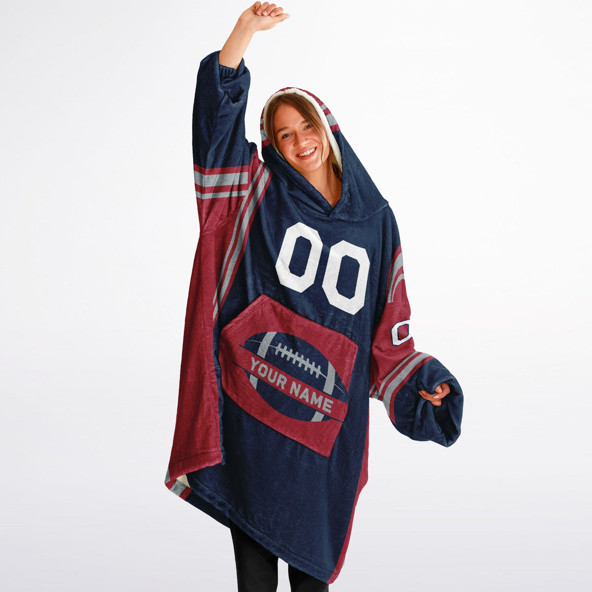 Navy/Red/Silver Bold