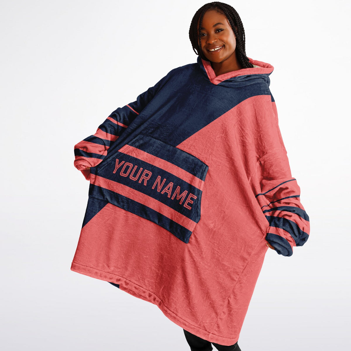 Navy & Electric Coral Split Decision