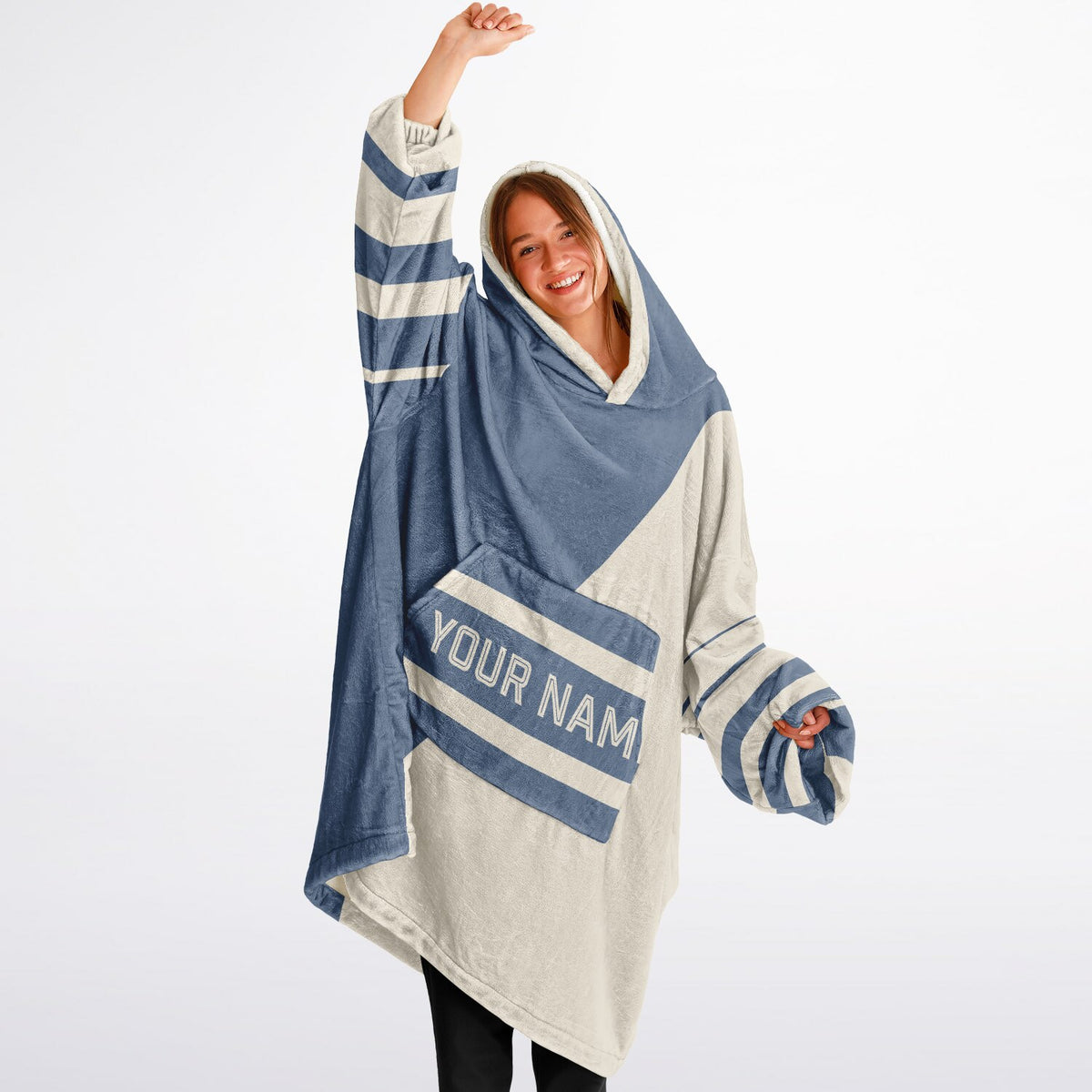 Slate Blue & Cream Split Decision